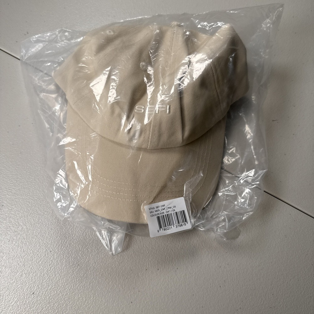 SEFI Tan Baseball Cap Adjustable Dad Hat Embroidered Logo New with Tags